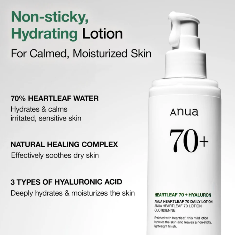 Heartleaf 70% Daily Lotion Anua
