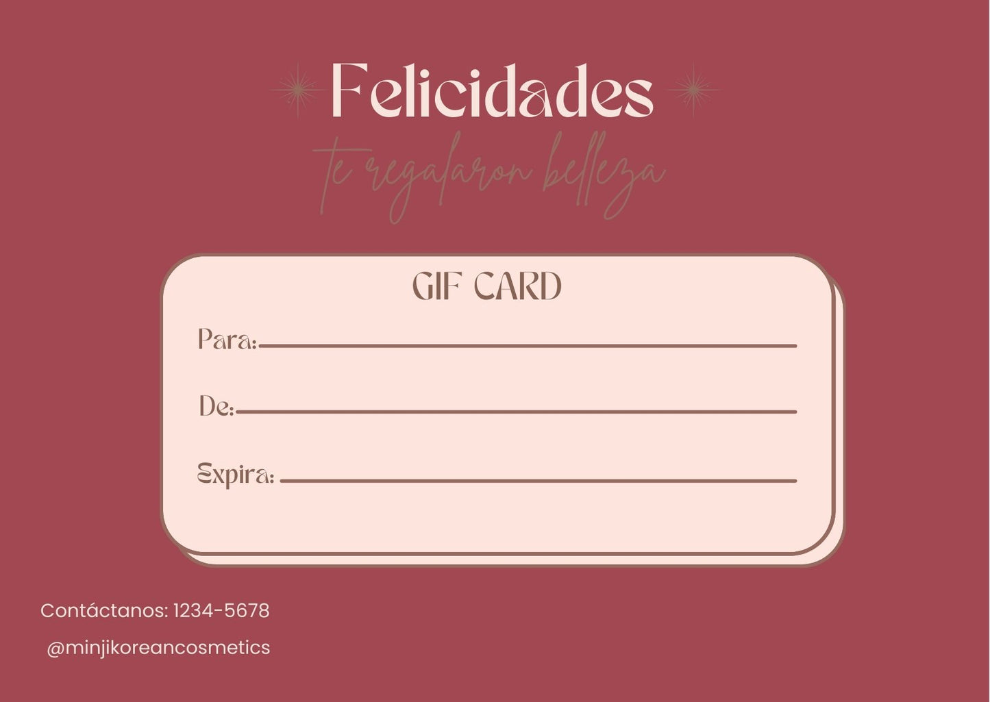 Tarjeta Regalo Minji