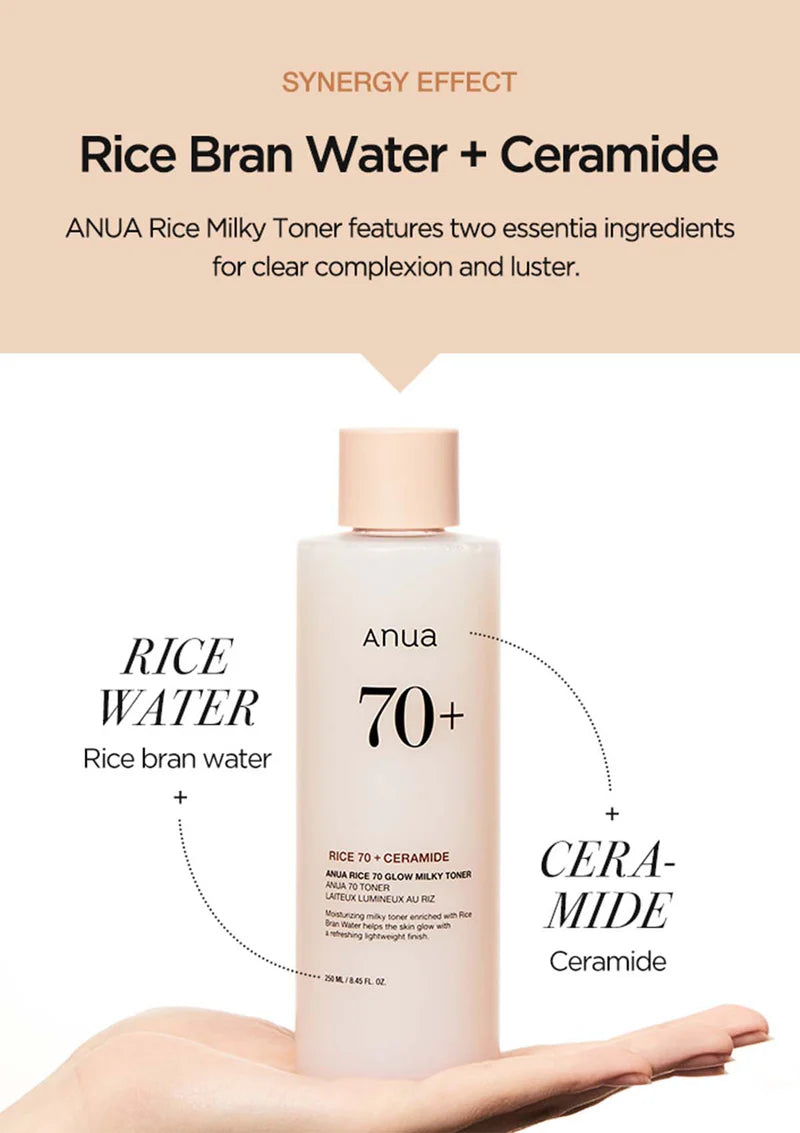 Rice 70 Glow Milky Toner Anua