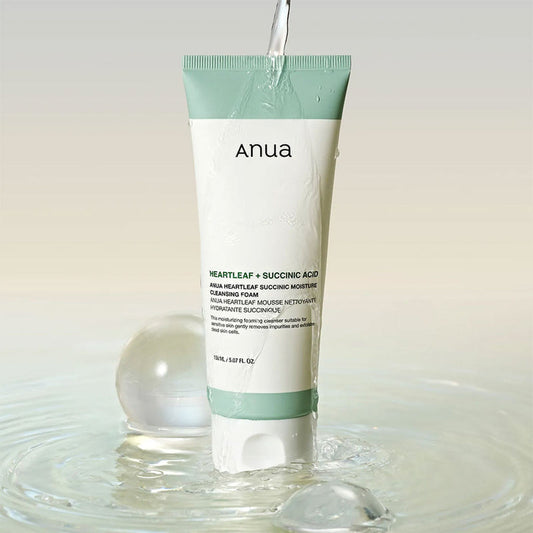 Heartleaf + Succinic Acid Cleansing Foam Anua