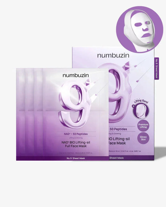 No.9 NAD+ Bio Lifting Full Cover Facial Mask Numbuzin