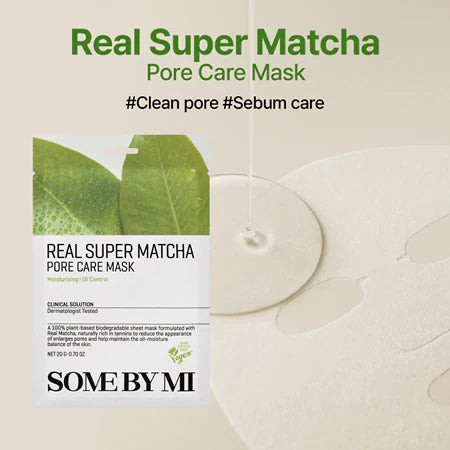 Real Super Matcha Pore Care Mask Some By Mi