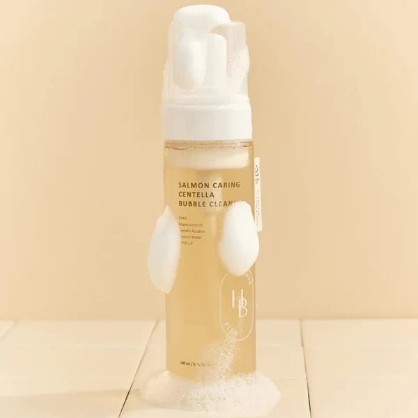 Salmon Caring Centella Bubble Cleanser Heveblue