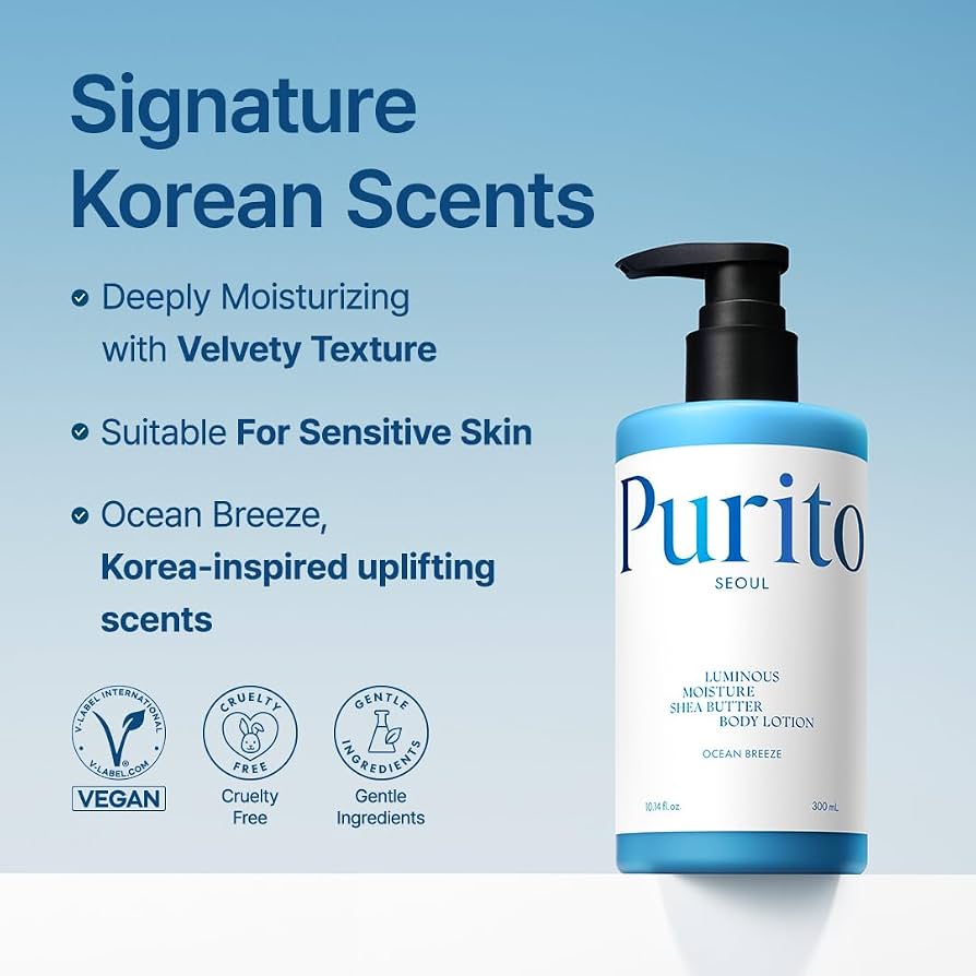 Luminous Moisture Shea Butter Body Lotion Ocean Breeze Purito Seoul