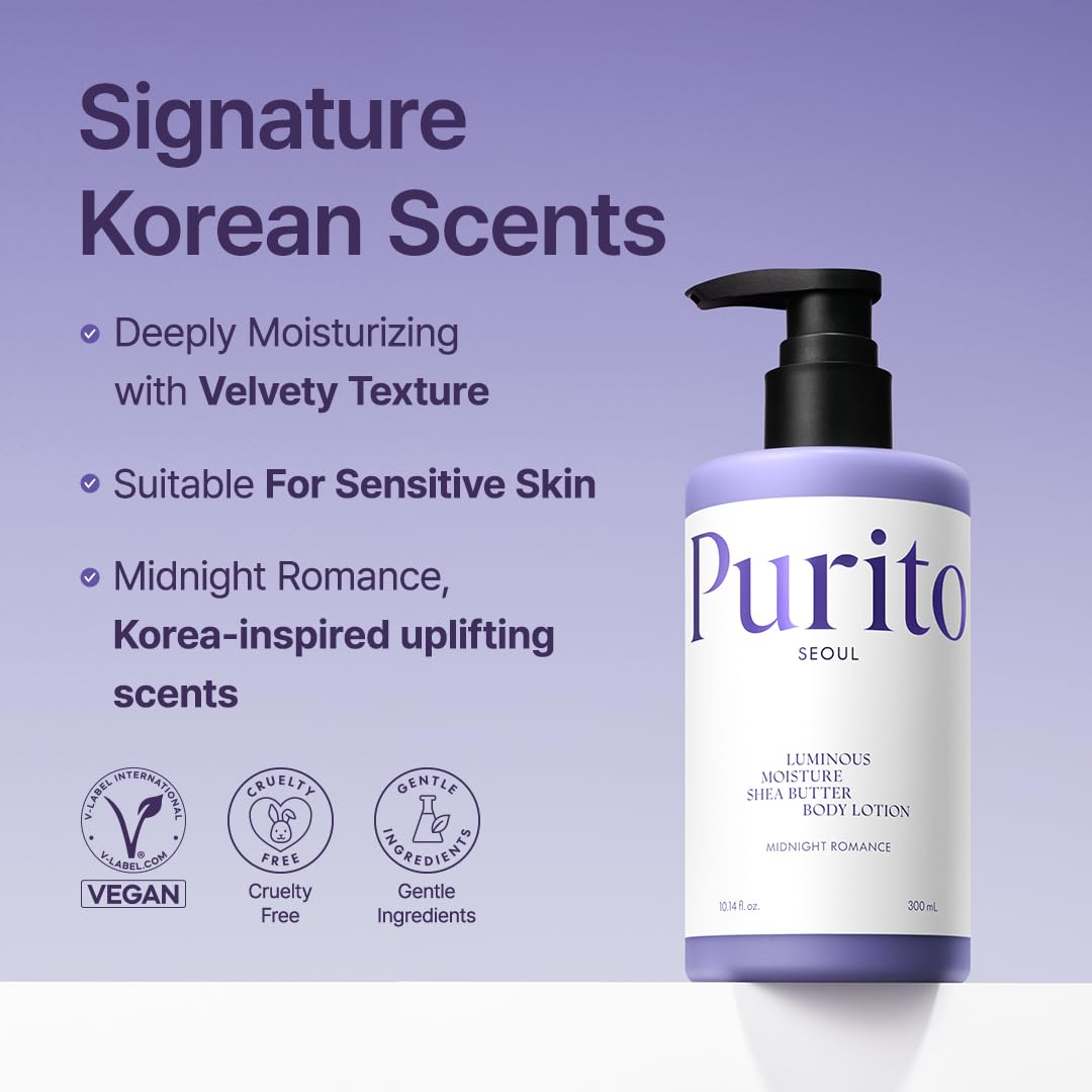 Luminous Moisture Shea Butter Body Lotion Midnight Romance Purito Seoul