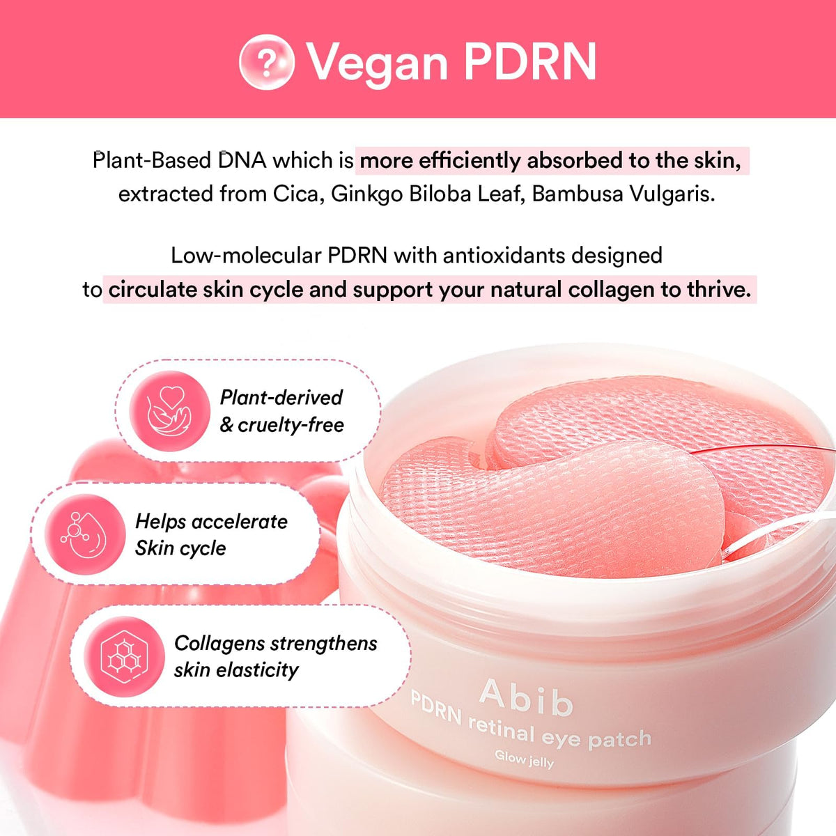 PDRN Retinal Eye Patch Glow Jelly Abib
