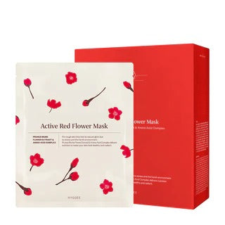 ACTIVE RED FLOWER MASK