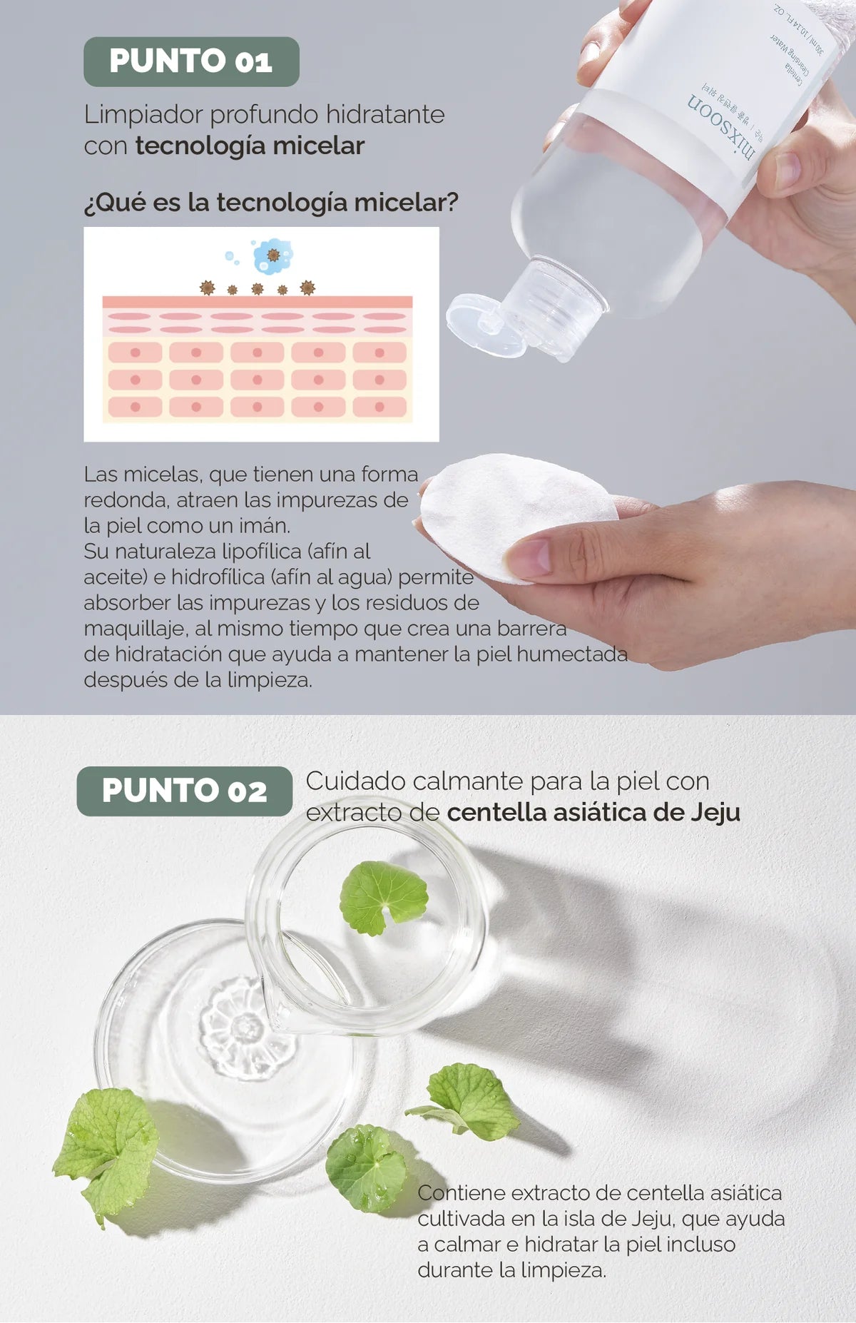 Centella Cleansing Water Mixsoon