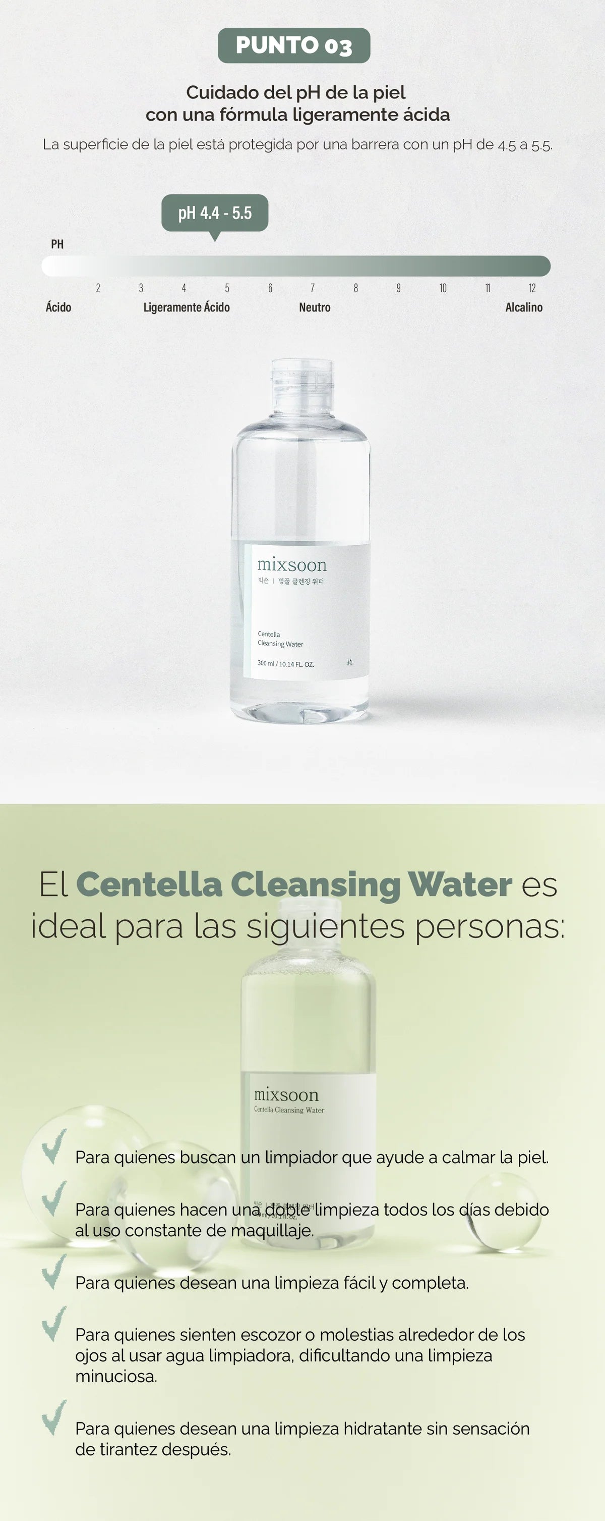 Centella Cleansing Water Mixsoon