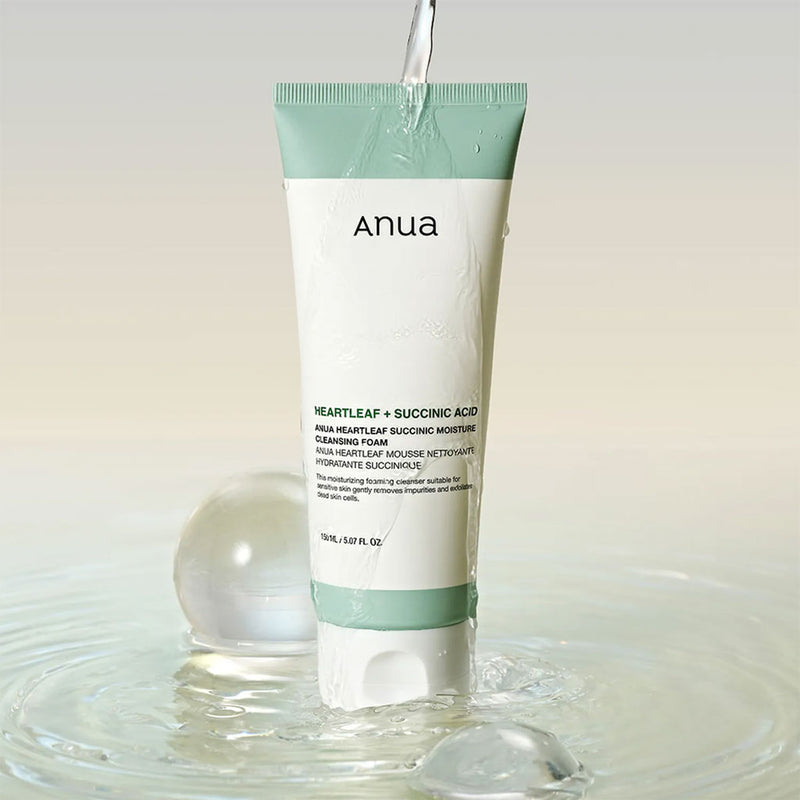 Heartleaf + Succinic Acid Cleansing Foam Anua