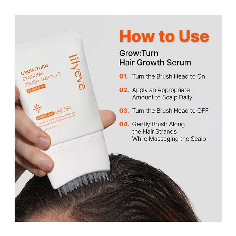 Grow:Turn Exosome Brush Ampoule For Thinning Hair Lilyeve