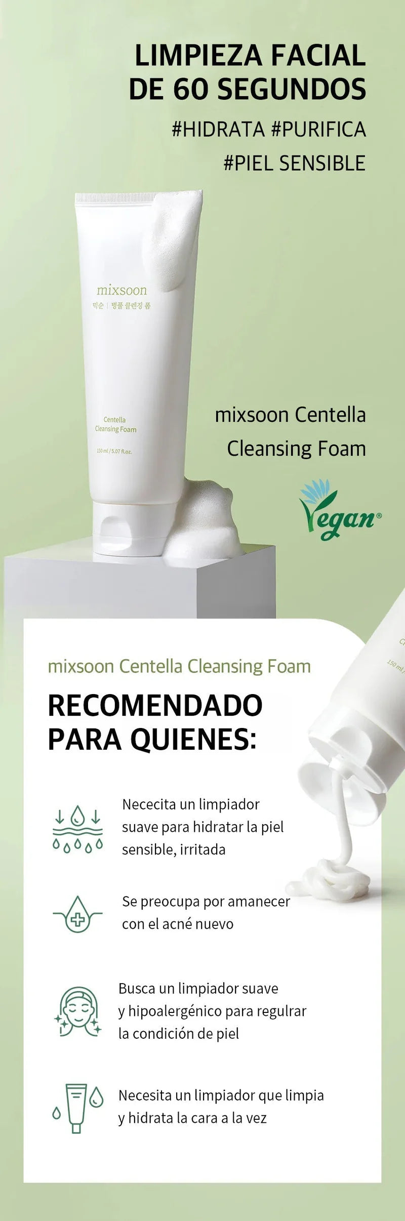 Centella Cleansing Foam Mixsoon