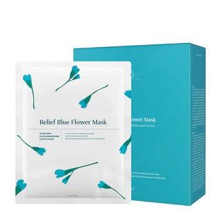 RELIEF BLUE FLOWER MASK