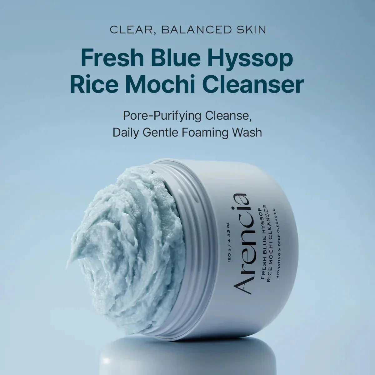 Fresh Blue Hyssop Rice Mochi Cleanser Arencia