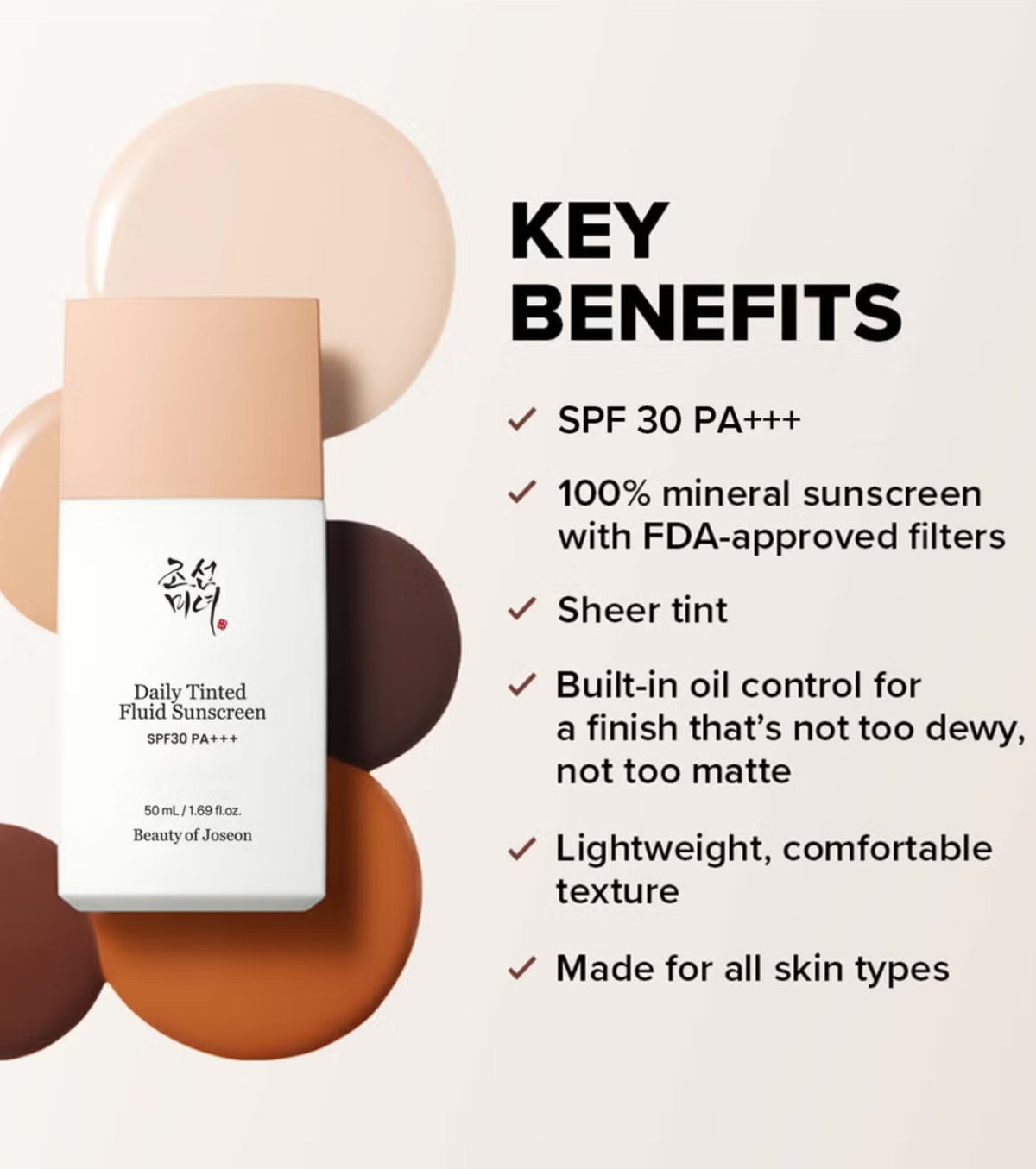Daily Tinted Fluid Sunscreen SPF30 PA+++ Beauty Of Joseon