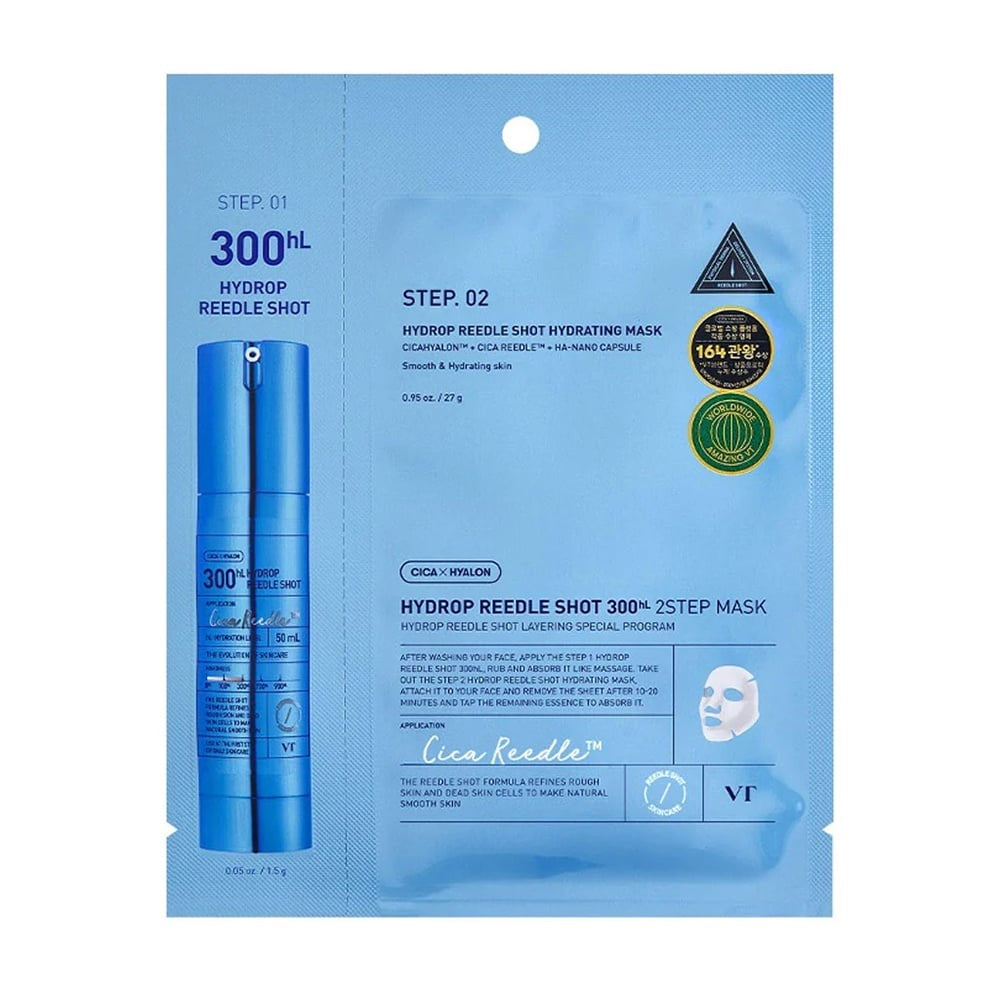Hydrop Reedle Shot Hydrating 300hL 2-Step Mask VT Cosmetics