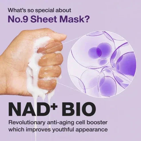 No.9 NAD+ Bio Lifting Full Cover Facial Mask Numbuzin